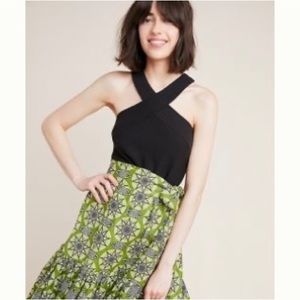 ANTHROPOLOGIE Black Cross-Front Top - Sz XXS